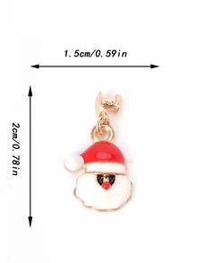 Đồ trang trí quyến rũ bằng hợp kim dễ thương Giáng sinh Ông già, Tương thích với các phụ kiện dây đeo đồng hồ Apple, Tương thích với dây đeo đồng hồ Galaxy, Tương thích với quà tặng dòng đồng hồ Huawei - Nhiều màu - Xem 6