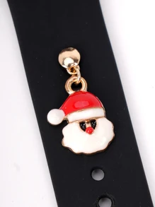 Đồ trang trí quyến rũ bằng hợp kim dễ thương Giáng sinh Ông già, Tương thích với các phụ kiện dây đeo đồng hồ Apple, Tương thích với dây đeo đồng hồ Galaxy, Tương thích với quà tặng dòng đồng hồ Huawei - Nhiều màu - Xem 4