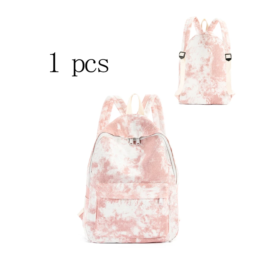 Mochila informal de gran capacidad, bolsa de viaje simple y ligera con diseño degradado, mochila escolar para estudiantes y adolescentes chicas - Rosa - Ver 1