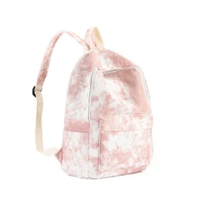 Mochila informal de gran capacidad, bolsa de viaje simple y ligera con diseño degradado, mochila escolar para estudiantes y adolescentes chicas - Rosa - Ver 3