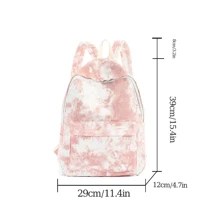 Mochila informal de gran capacidad, bolsa de viaje simple y ligera con diseño degradado, mochila escolar para estudiantes y adolescentes chicas - Rosa - Ver 6