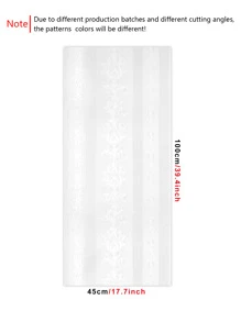 1 件白色纹理纯色浮雕复古图案欧式风格家居装饰自粘墙纸，适用于橱柜、桌子、椅子、房间背景、装修贴纸可撕墙板、墙纸、壁纸、春季装饰品让您的家焕然一新、拉玛装饰贴纸 - 白色 - 查看 6