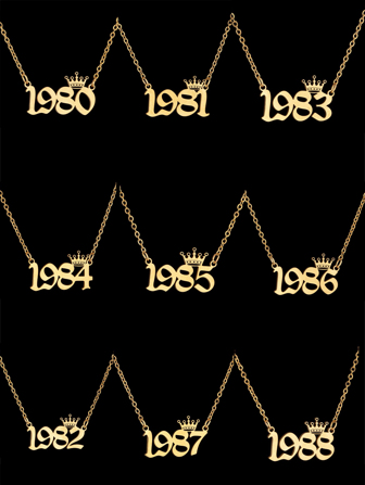 1pc Simple and fashionable women's hip-hop vintage pendant necklace