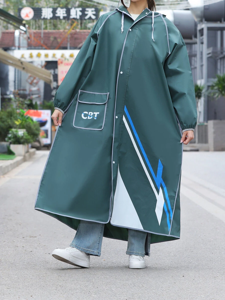 1 pieza EVA Ropa de lluvia , moderno verde Chubasquero para exterior - Verde - Ver 1