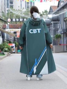 1 pieza EVA Ropa de lluvia , moderno verde Chubasquero para exterior - Verde - Ver 3