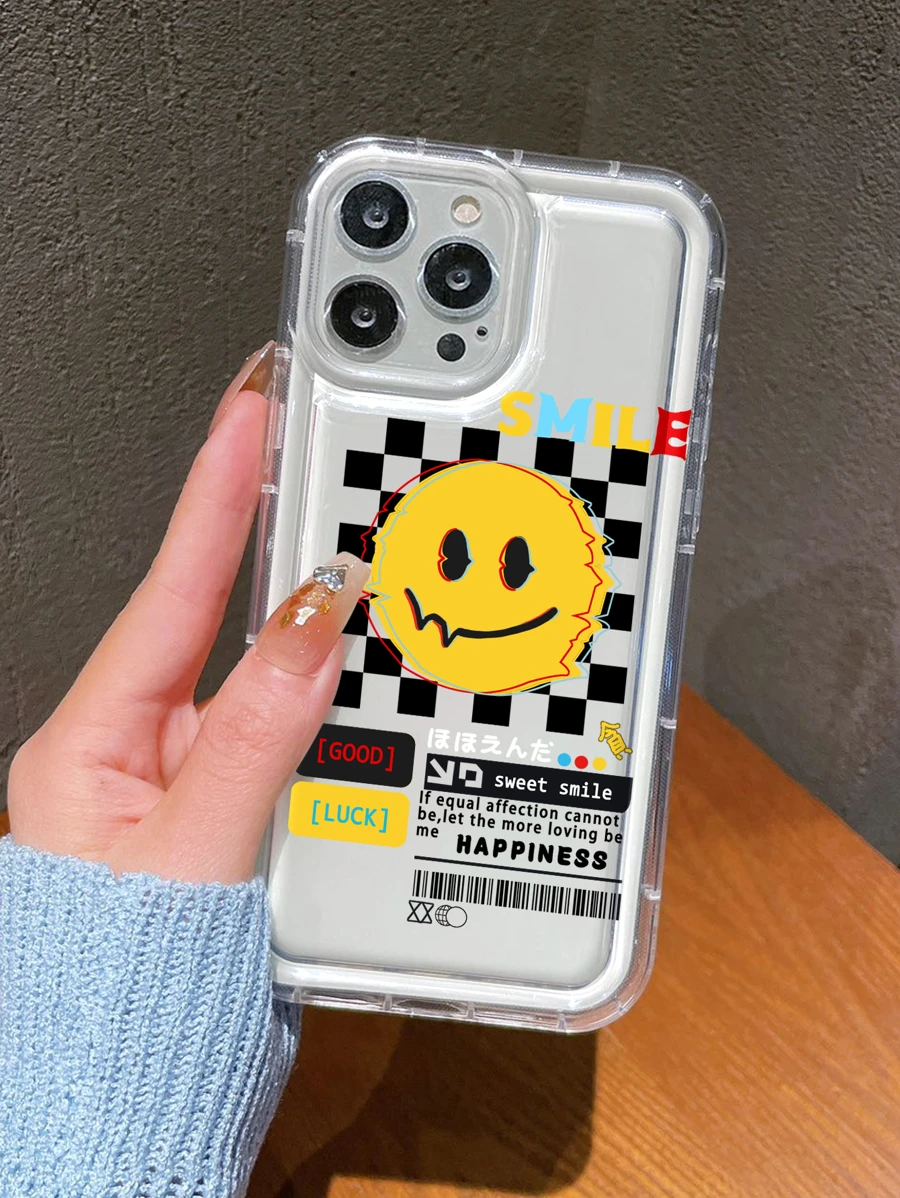 卡通臉透明手機殼 - 彩色 - 查看 1