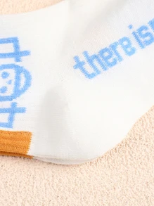 10pairs Men Letter Graphic Ankle Socks - Multicolor - View 6