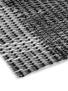 Women Mesh Body Chains Rhinestone Crystal See Through Cover up Crop  Fishnet Bikini - White - View 8