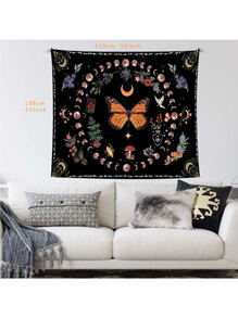 Tapiz con estampado de mariposa - Multicolor - Ver 3