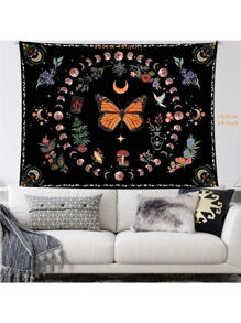 Tapiz con estampado de mariposa - Multicolor - Ver 4