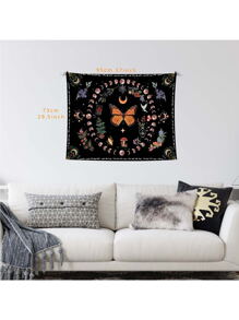 Tapiz con estampado de mariposa - Multicolor - Ver 2
