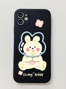 Cartoon Bunny Helmet Straight Edge Shockproof Phone Case