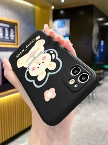 Cartoon Bunny Helmet Straight Edge Shockproof Phone Case