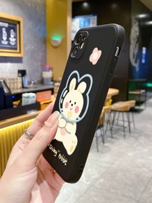 Cartoon Bunny Helmet Straight Edge Shockproof Phone Case