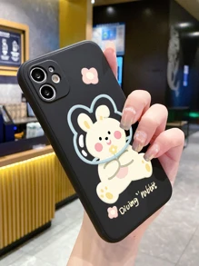 Cartoon Bunny Helmet Straight Edge Shockproof Phone Case