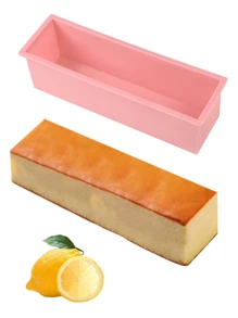 1入組矩形形狀矽膠蛋糕吐司烘焙模具DIY麵包製作3D大慕斯烹飪工具手工