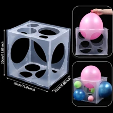 1pc, 11Holes Balloon Sizer Box, Collapsible Balloons, Measurement Tool For Balloon Decorations, Balloon Arches, Balloon Columns, Photo Balloon, Party Balloon, Birthday Balloon, Birthday Decoration, Aesthetic Room Decor, Party Decorations Supplies,