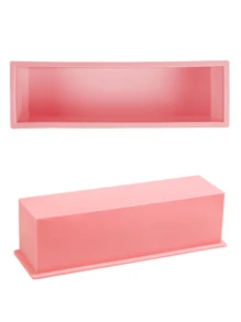 1入組矩形形狀矽膠蛋糕吐司烘焙模具DIY麵包製作3D大慕斯烹飪工具手工