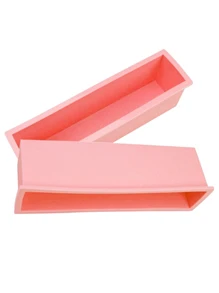 1入組矩形形狀矽膠蛋糕吐司烘焙模具DIY麵包製作3D大慕斯烹飪工具手工