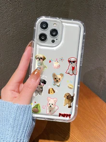 小狗樣式透明手機殼 - 彩色 - 查看 2