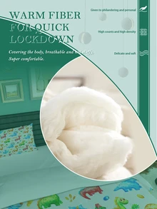 Dinosaur Comforter Set Colourful Dinosaurs Printed Quilt Sets for Boys Kids Super Soft Lightweight Comforter Set for All Seasons - 白色 - 查看 4