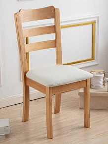 1 件防水提花弹力椅套加厚防滑椅套适用于餐厅卧室客厅户外办公室厨房椅套宠物防污椅子防尘罩秋季家居装饰椅子和椅垫套 - 白色 - 查看 3