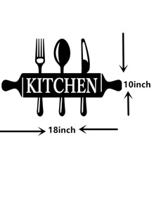 1 Pieza Letrero De Decoración De Pared De Cocina Para La Decoración De Hogar - Negro - Ver 2