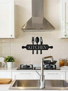 1 Pieza Letrero De Decoración De Pared De Cocina Para La Decoración De Hogar - Negro - Ver 4