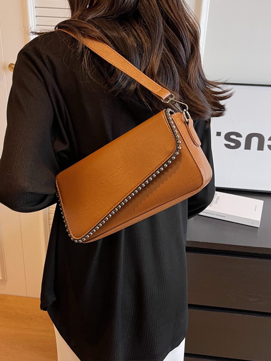 Fashionable And Simple New Style Underarm Shoulder Bag - Brown - View 1