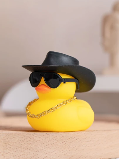 1 件黄色可爱橡胶鸭子摆件，适合洗澡和在水中玩耍的小黄鸭，捏捏嘎嘎叫，适合在水中玩耍的小黄鸭，奶茶店的小礼物，小鸭子，桌面摆件，家居装饰，毕业季礼物