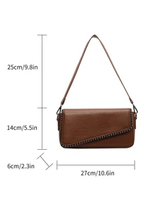Fashionable And Simple New Style Underarm Shoulder Bag - Brown - View 8