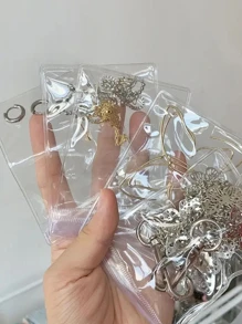 20入組防氧化珠寶袋,清晰珠寶拉鍊袋,小型珠寶收納盒,戒指耳環收納袋,自封珠寶包裝袋,便攜式防水拉鍊袋。珠寶盒,珠寶袋,掛式收納
