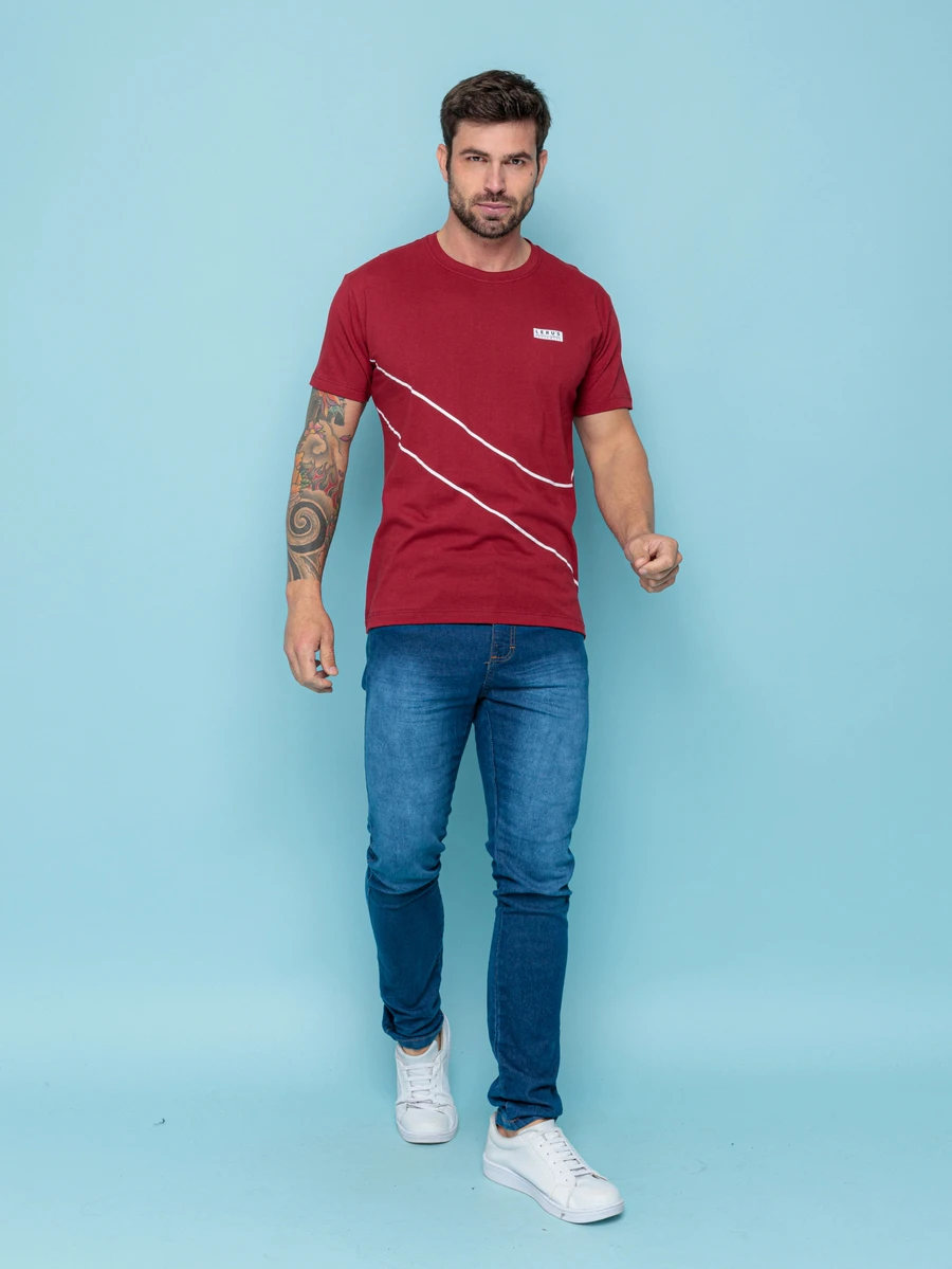 Men Sports Tees & Tanks - Màu Đỏ Sâu - Xem 1