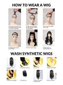 Parrucca lunga 26 pollici con frangia, colore vino rosso e marrone, parrucca lunga e ondulata di moda per donne, capelli sintetici eleganti e casual, resistente al calore, per uso quotidiano, feste, Natale, offerte speciali.