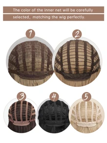 Parrucca lunga 26 pollici con frangia, colore vino rosso e marrone, parrucca lunga e ondulata di moda per donne, capelli sintetici eleganti e casual, resistente al calore, per uso quotidiano, feste, Natale, offerte speciali.