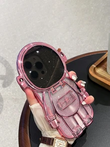 Apple Pink Astronaut Design Phone Case Kawaii Waterproof Shockproof Anti-Fall Scratch Resistant