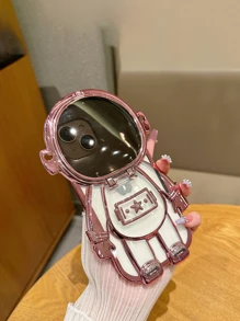 Apple Pink Astronaut Design Phone Case Kawaii Waterproof Shockproof Anti-Fall Scratch Resistant