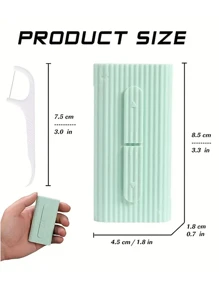 1入組便攜式牙線收納盒，自動牙線分配器，方便攜帶牙線，保持牙線乾淨整潔 - 綠色 - 查看 7
