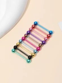 Ball Decor Tongue Ring - Multicolor - View 4