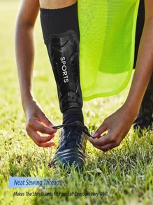 2 chiếc Bảo vệ bắp chân ngoài trời cho trẻ em ABS - màu đen - Xem 2