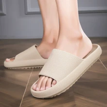 Chinelos De Banheiro Bege Impermeáveis E Antiderrapantes Para Homens/mulheres, Sandálias De Chuveiro Para Praia E Atividades Ao Ar Livre
