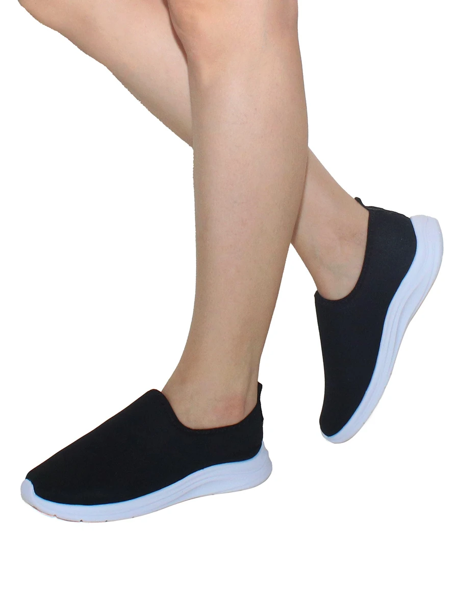 Women Wedge Sneakers - 黑色 - 查看 1