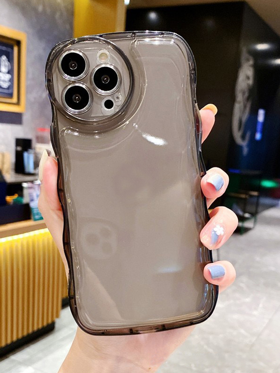 Simple Apple Design Transparent Bubble Soft Phone Case For IPhone 16