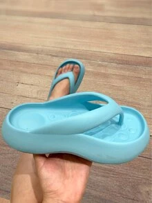 Dép Xỏ Ngón Nữ Có Dây Thun Siêu Mềm Mại & Thoải Mái - Màu xanh lam - Xem 2