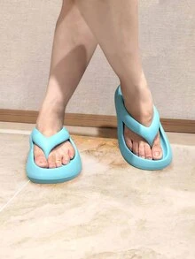 Dép Xỏ Ngón Nữ Có Dây Thun Siêu Mềm Mại & Thoải Mái - Màu xanh lam - Xem 4