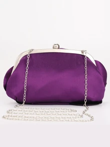 花朵設計晚會包新娘包錢包充分連衣裙派對手提包婚禮手拿包女性晚上錢包女士手拿包 - 紫色 - 查看 8