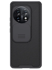 NILLKIN 1 funda compatible con OnePlus 11 / 11R / 10 Pro / 10T, funda de teléfono premium mejorada a prueba de golpes con tapa deslizante para cámara - Negro - Ver 6