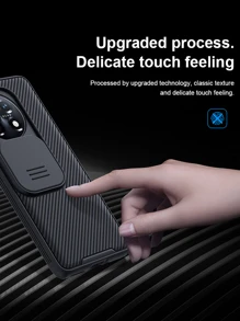 NILLKIN 1 funda compatible con OnePlus 11 / 11R / 10 Pro / 10T, funda de teléfono premium mejorada a prueba de golpes con tapa deslizante para cámara - Negro - Ver 3