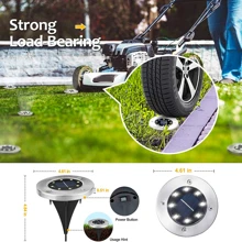 1pc/4pcs RGB Color Automatic Conversion Stainless Steel Solar Lawn Lamp, Modern Solar Pathway Light Set For Garden - Multicolor - View 7