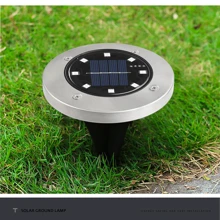 1pc/4pcs RGB Color Automatic Conversion Stainless Steel Solar Lawn Lamp, Modern Solar Pathway Light Set For Garden - Multicolor - View 6
